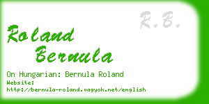 roland bernula business card